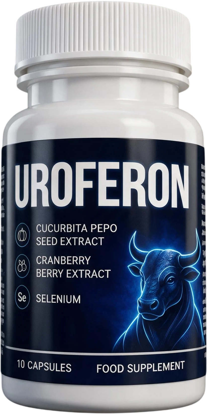 Uroferon bote oficial de 10 cápsulas para la próstata y el confort urinario
